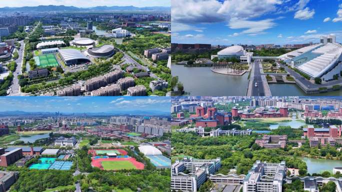 浙江大学紫金港校区航拍风光