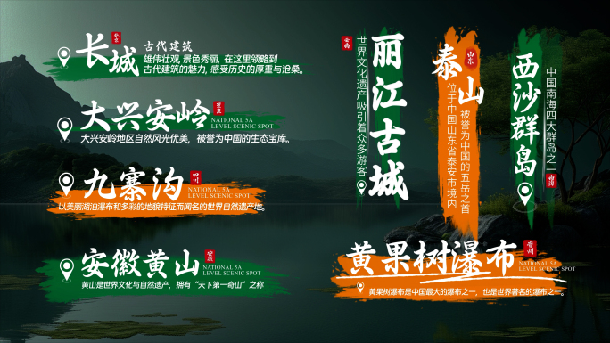 文字地点地名角标字幕条