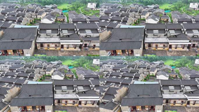 航拍江西吉安钓源古村赣派古民居