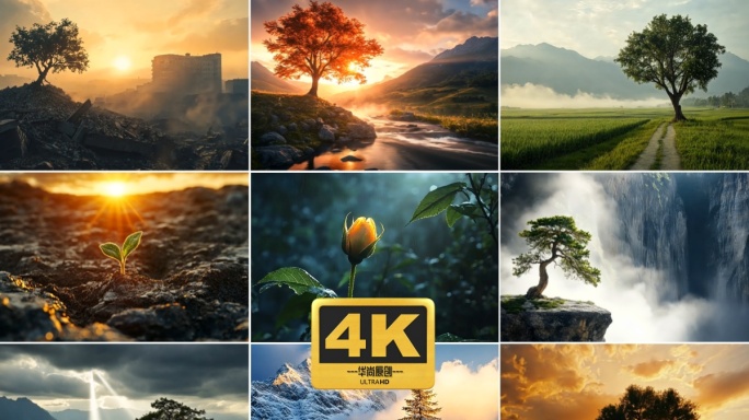 4k大气光影迷雾风景