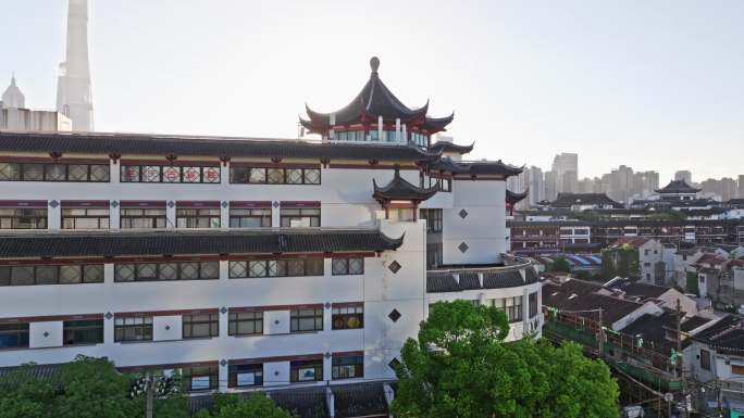 上海豫园金色日出 上海老建筑