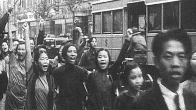 抗日游行爱国进步青年五四运动学生游行集会