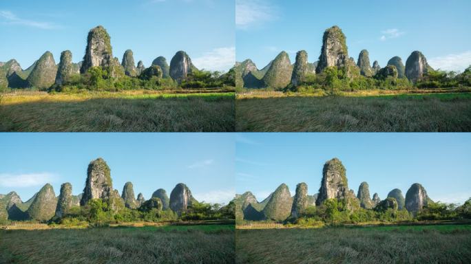 广西桂林奇峰镇风光延时