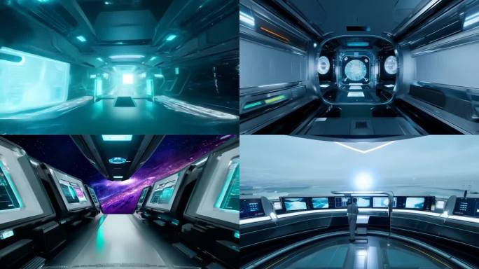 宇宙飞船内部走廊