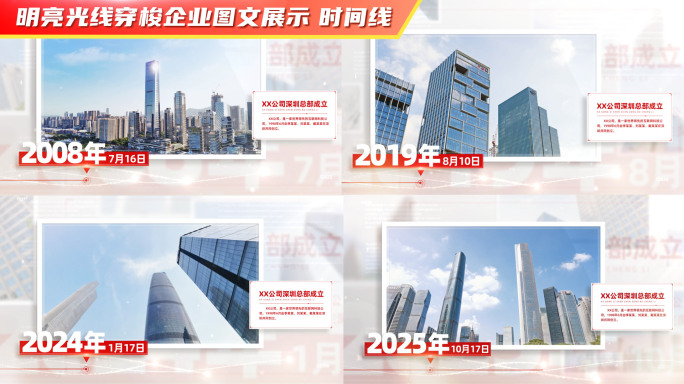 简洁企业图文展示 时间线 图片照片10