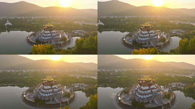 航拍江苏无锡灵山大佛