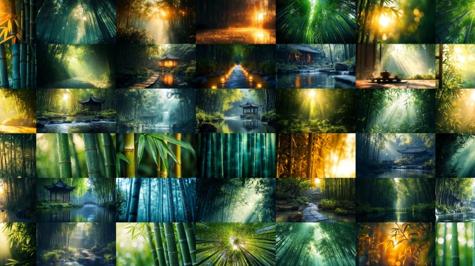 【4K】竹林意境中式禅意山水合集