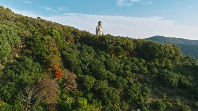 航拍江苏无锡灵山大佛