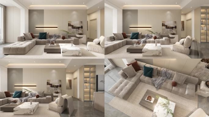 三维客厅 室内装修 室内漫游动画镜头