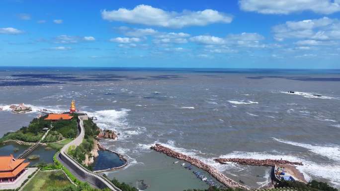 4K成山头航拍威海]礁石海边音乐公路合集