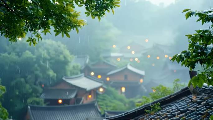 【4K】唯美自然春雨空镜