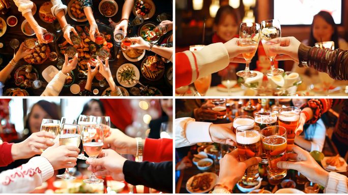 4K聚会干杯应酬团聚团圆年会团建