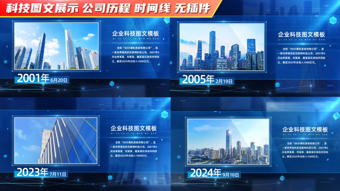 科技感企业图文展示 时间轴图片照片14