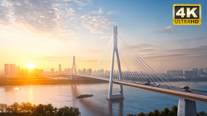 深圳市桥港口江面河面深圳风光景色唯美风景