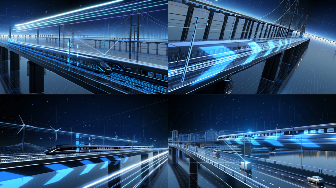 全息智慧城市交通科技高铁高铁行驶复兴号
