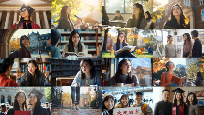 4K高帧率留学生回国报效祖国素材合集