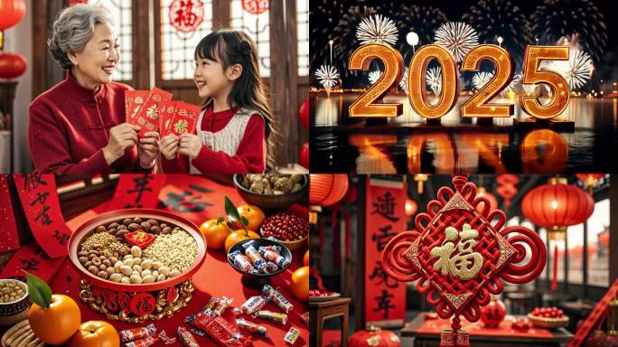 春节儿童 亲情拜年蛇年贺岁【可商用】