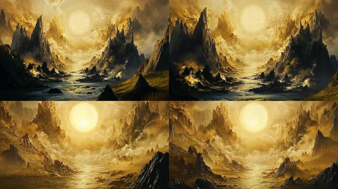 国风大屏背景 大屏素材 中国风 山水