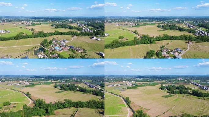 眉山市彭山县农村风景航拍