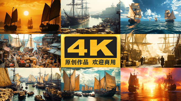 【4K】古码头 古丝绸之路