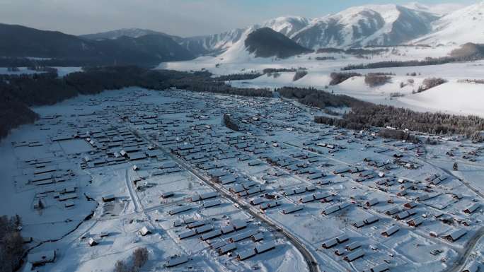 冬季禾木 禾木夜景 新疆禾木村