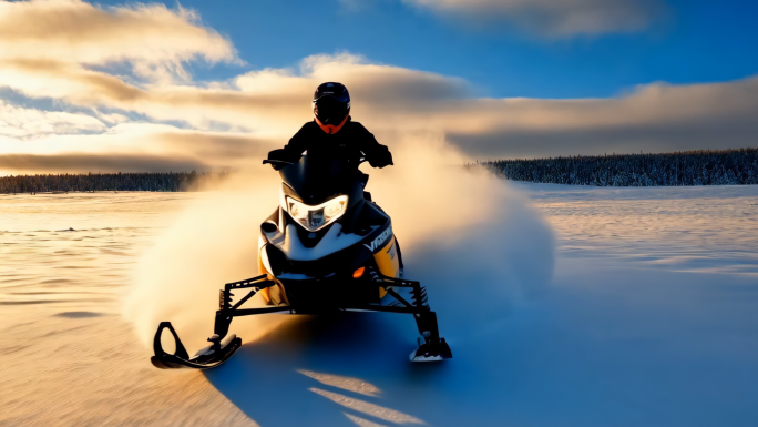 【15个雪地摩托车雪橇】滑雪冰雪运动雪乡