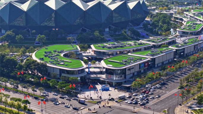 龙岗大运天地商业区延时 商场人流