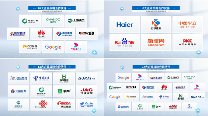 简洁企业合作伙伴LOGO展示
