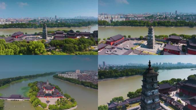 江苏高邮市镇国寺镇国塔风光航拍