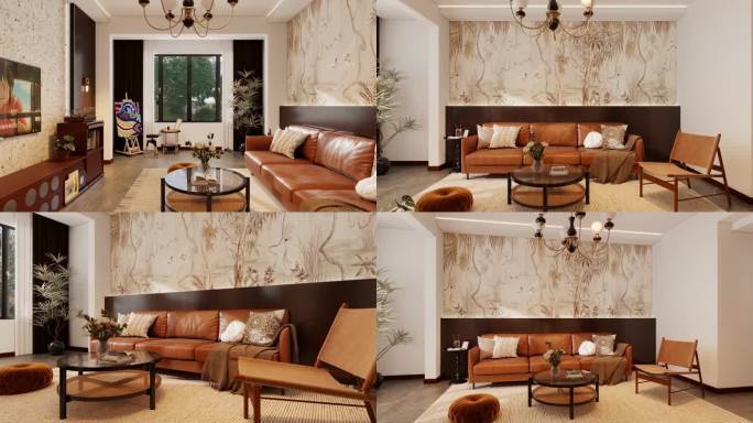 三维客厅 室内装修 室内漫游动画镜头