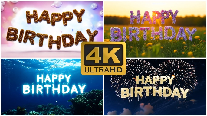 生日快乐生日场景布置视频