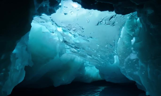 极地冰盖下缓缓流动的地下河道 冰川 南极