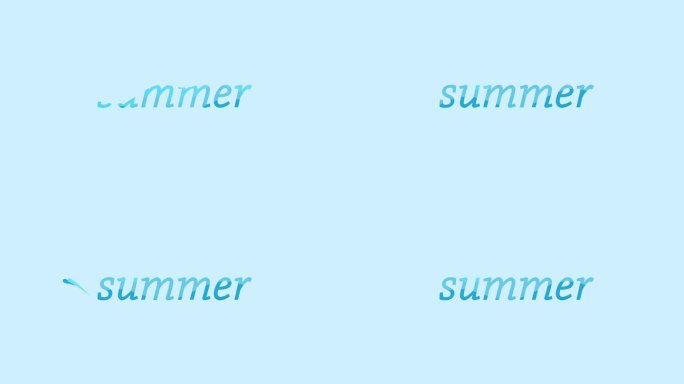 海洋波浪文字动画标题