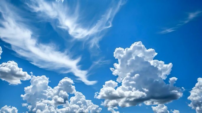 蓝天白云晴朗天空延时