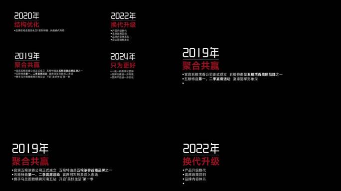简约年份层级字幕
