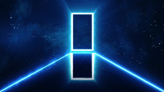 星空未来之门舞台背景AE工程