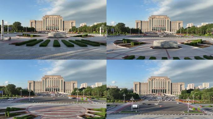 大庆 地标建筑高清航拍素材