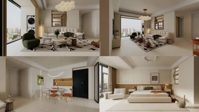 三维客厅 室内装修 室内漫游动画镜头