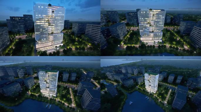 三维产业园 办公总部 高新技术 建筑动画
