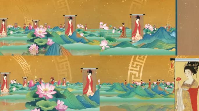 宽屏唐宫夜宴舞蹈循环v1