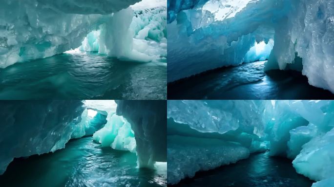 极地冰盖下缓缓流动的地下河道 冰川 南极