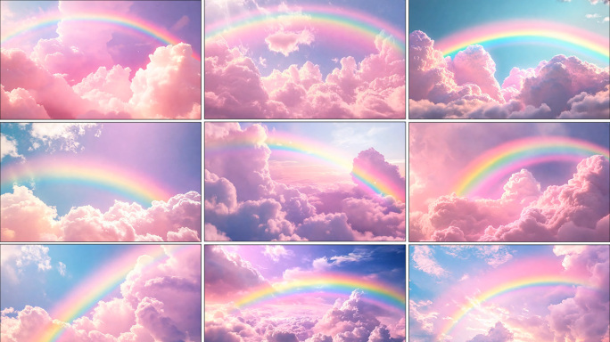梦幻动漫彩虹云