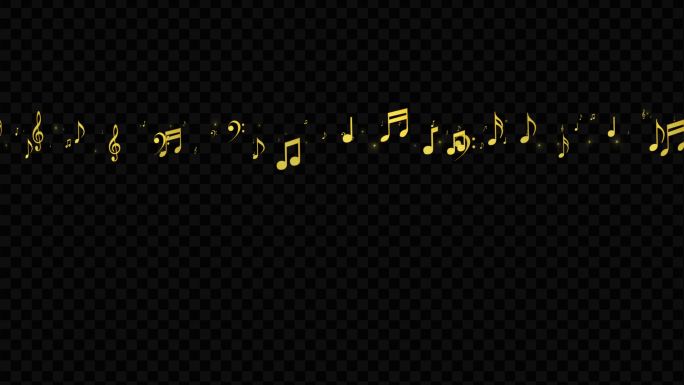 4K粒子音符素材-无缝循环带透明通道