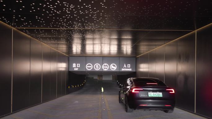 【4K原创】小区地下车库车辆识别系统