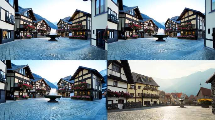 瑞士村庄黎明广场