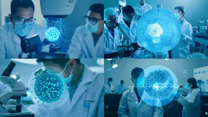 显微镜下的生物样本显示出微观世界