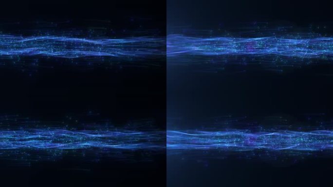 蓝色粒子线条流线