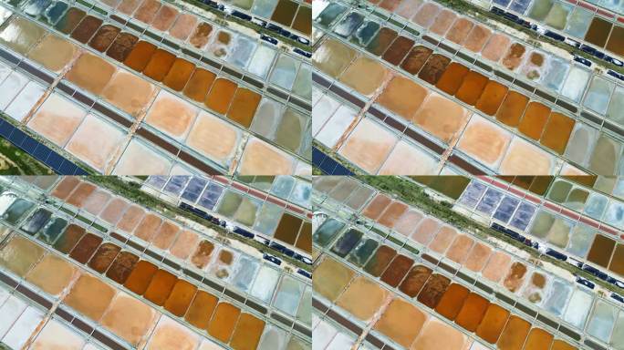 海南三亚乐东黎族自治县莺歌海盐田盐田风景