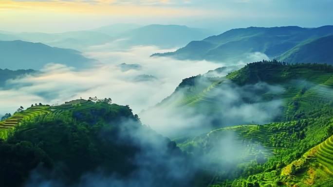 群山 山脉 山峦 大气风景