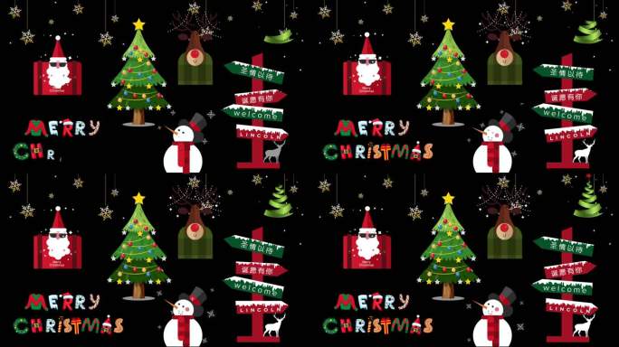 圣诞元素动画模板